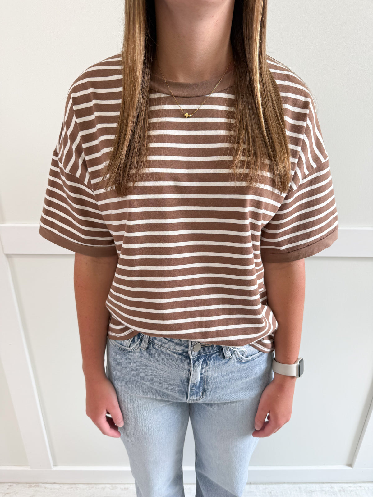 Harper Striped Knit Top