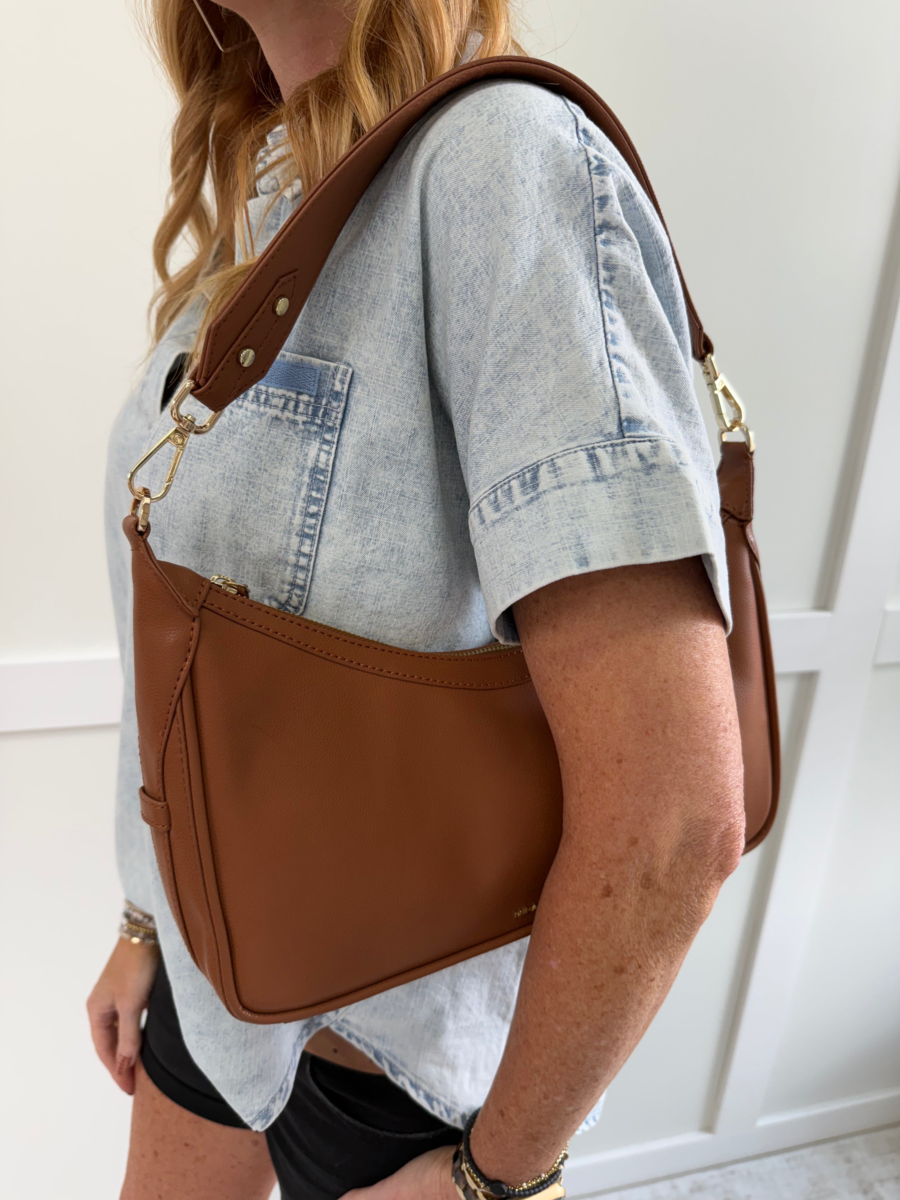 Celeste Shoulder Bag-Tan