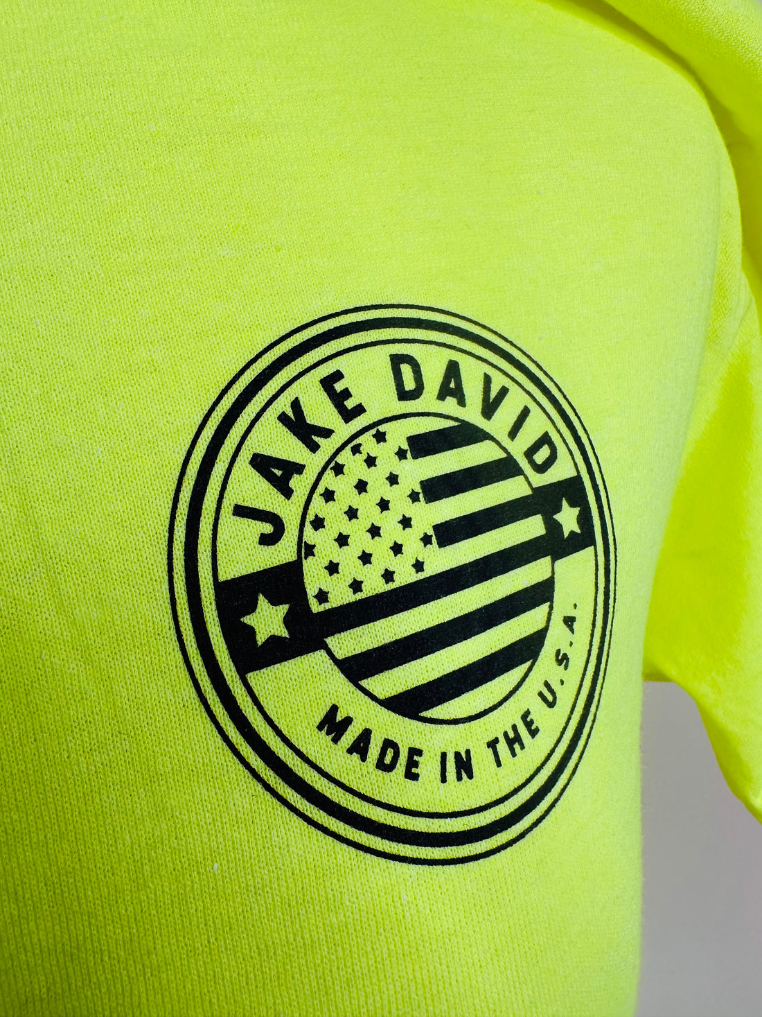 JD: Neon Yellow Work Hard Play Hard Party On Tee