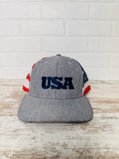 JD: USA American Flag Mesh Hat