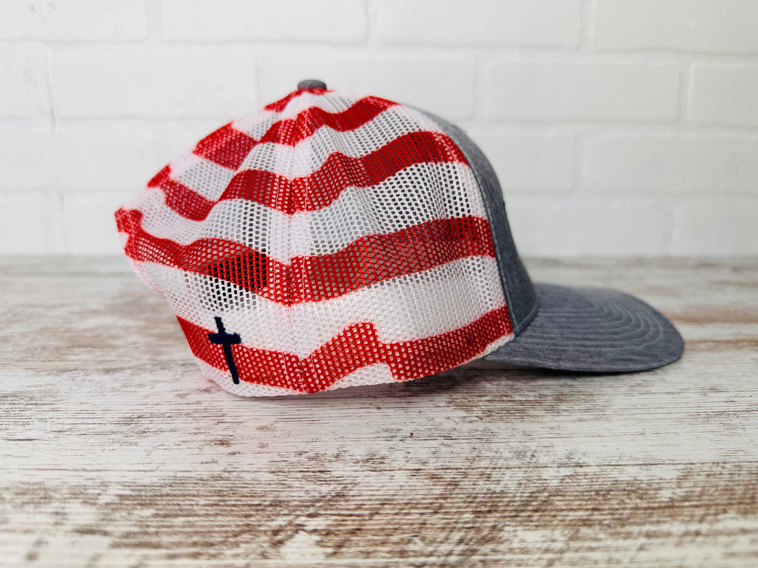 JD: USA American Flag Mesh Hat