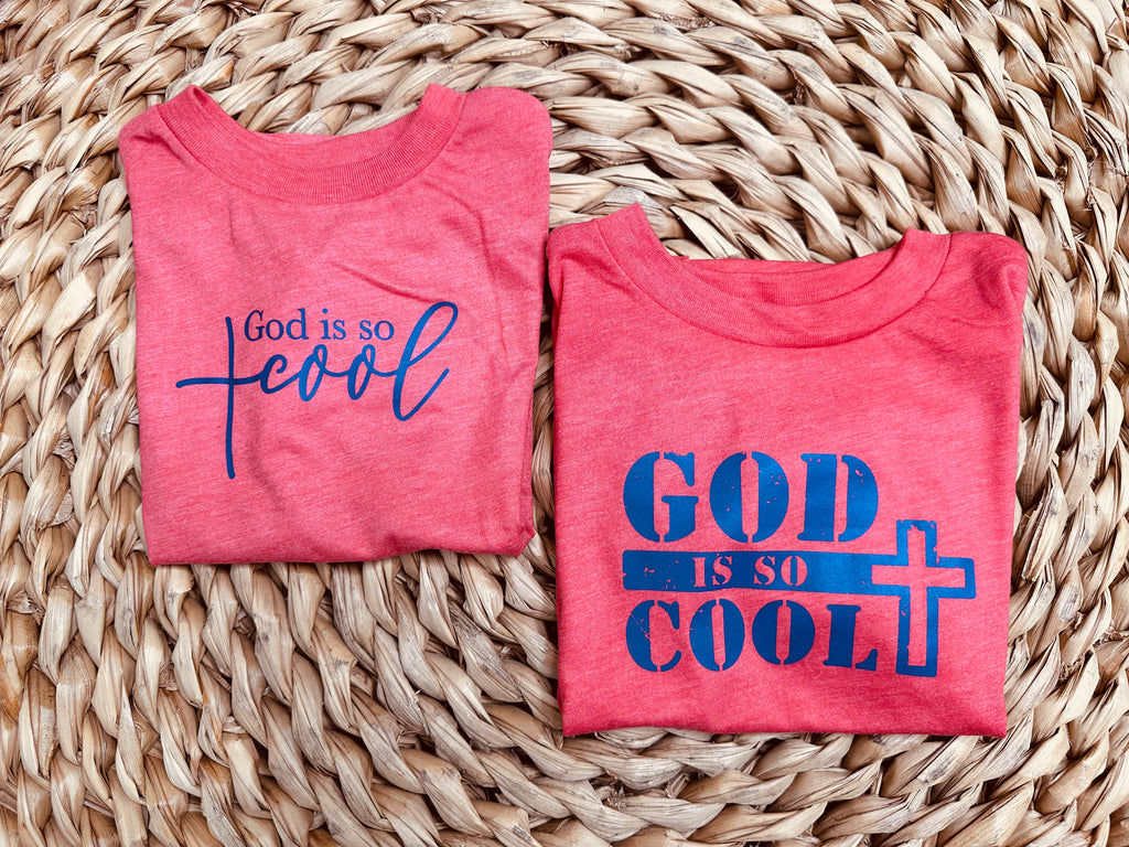 JD: Red Toddler God is so Cool Tee