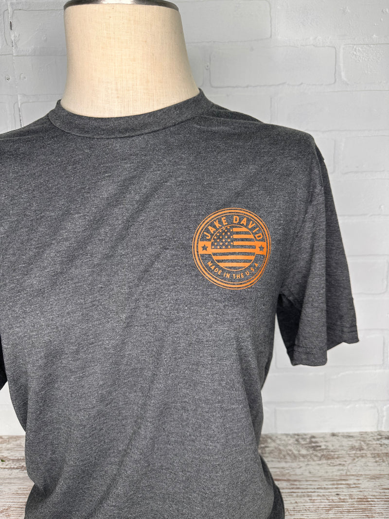 JD: Charcoal Grey Rise Up with Cross Tee