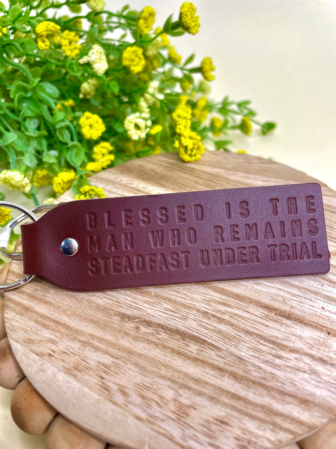 Blessed is the Man Keychain
