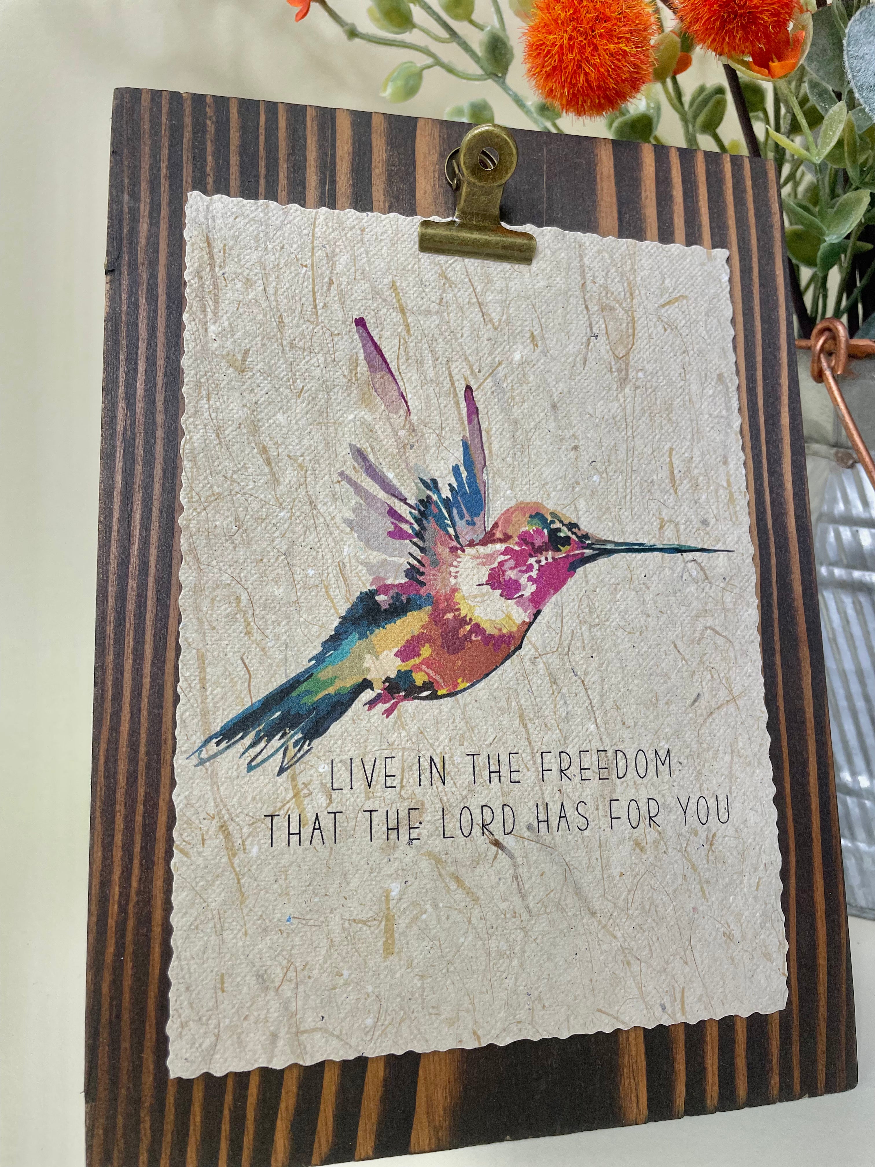 Live in the Freedom Paper Sign
