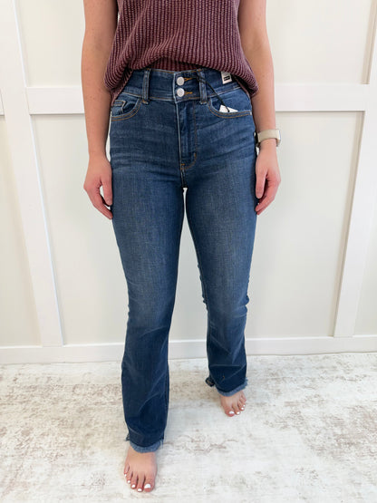 Helen HR Frayed Hem Bootcut-32.5" inseam