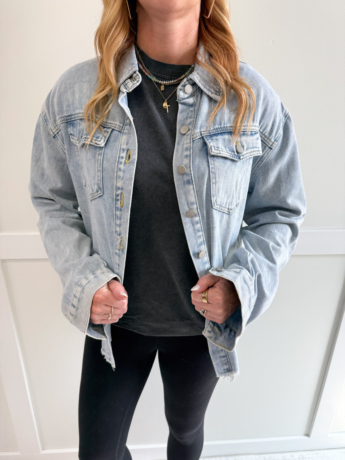 Rachel Raw Hem Denim Jean Jacket