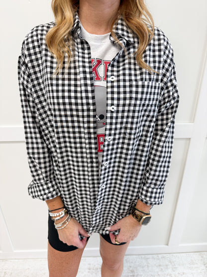 Lisa Oversized Gingham Button Down Shirt