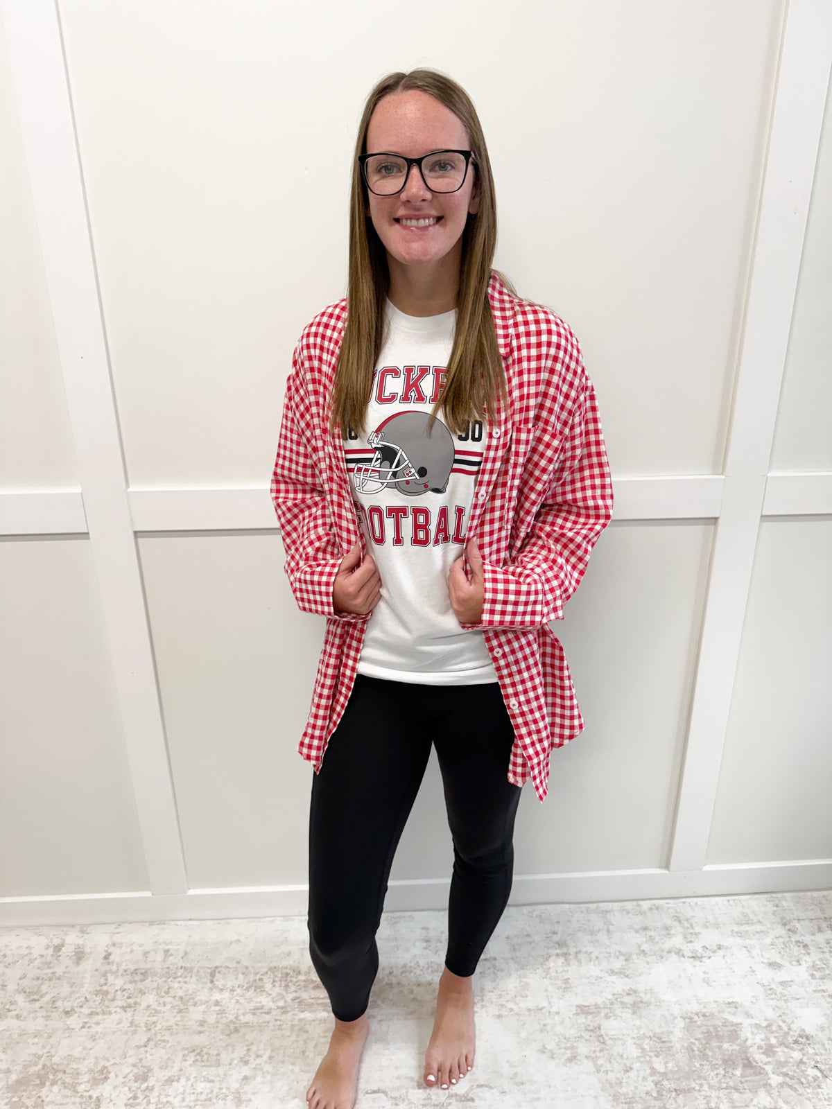 Lisa Oversized Gingham Button Down Shirt
