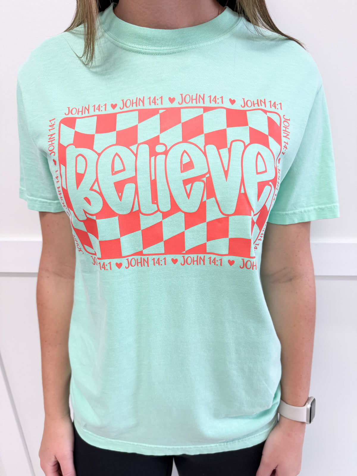 "Believe" Neon Graphic Tee