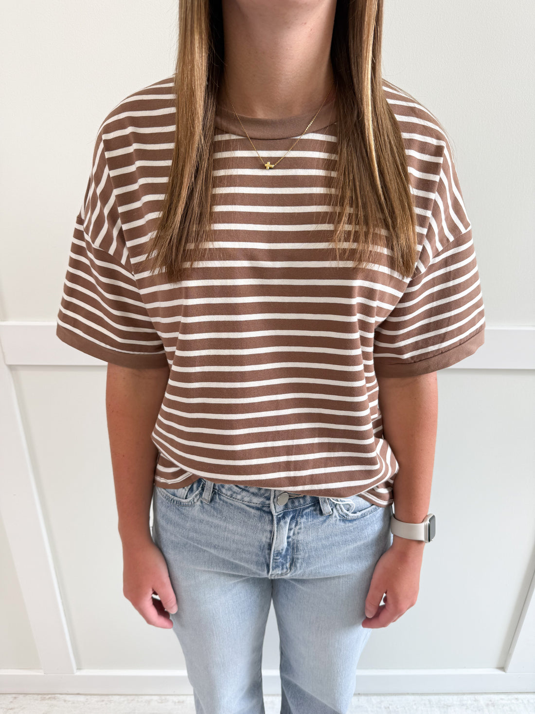Harper Striped Knit Top