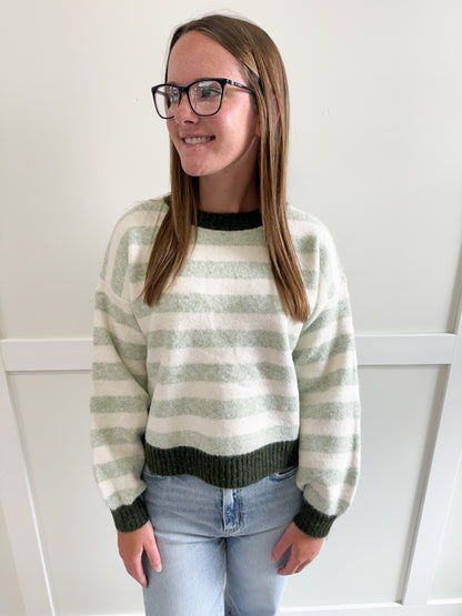Lana Striped Knit Sweater
