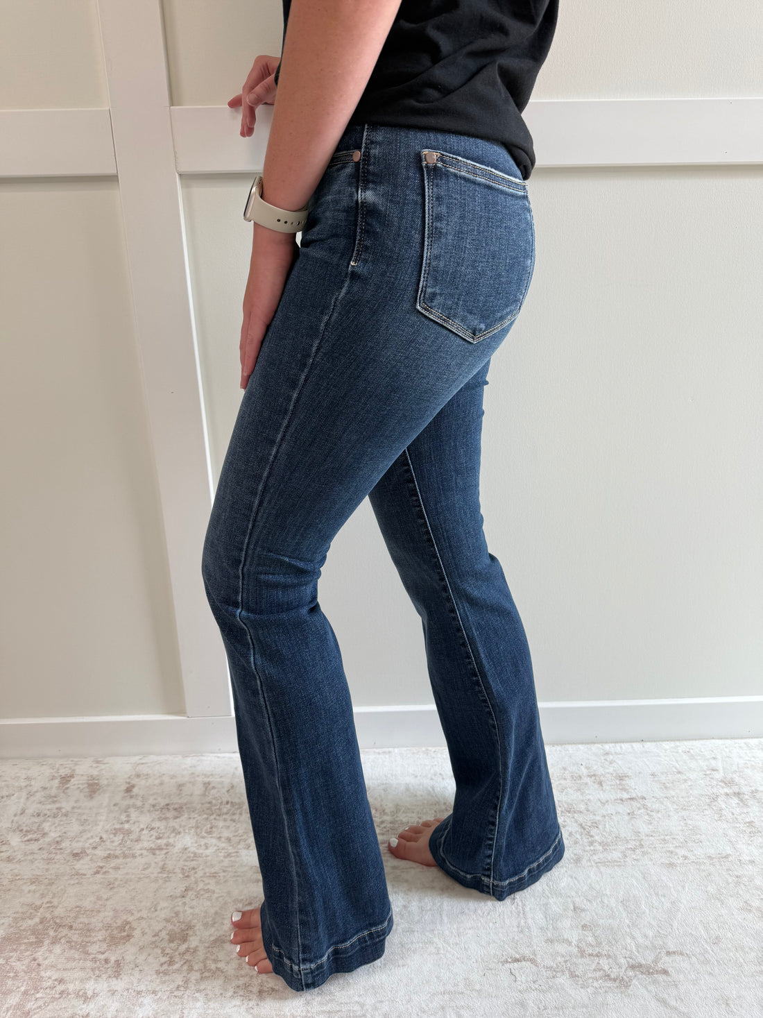 Caitlin HW Trouser Flare-32" inseam