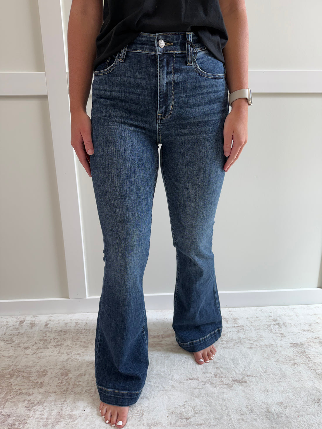 Caitlin HW Trouser Flare-32" inseam
