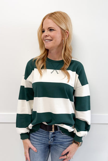 Brooke Oversized Wide Stripe Knit Top