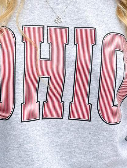OHIO Red Stripes Sweatshirt
