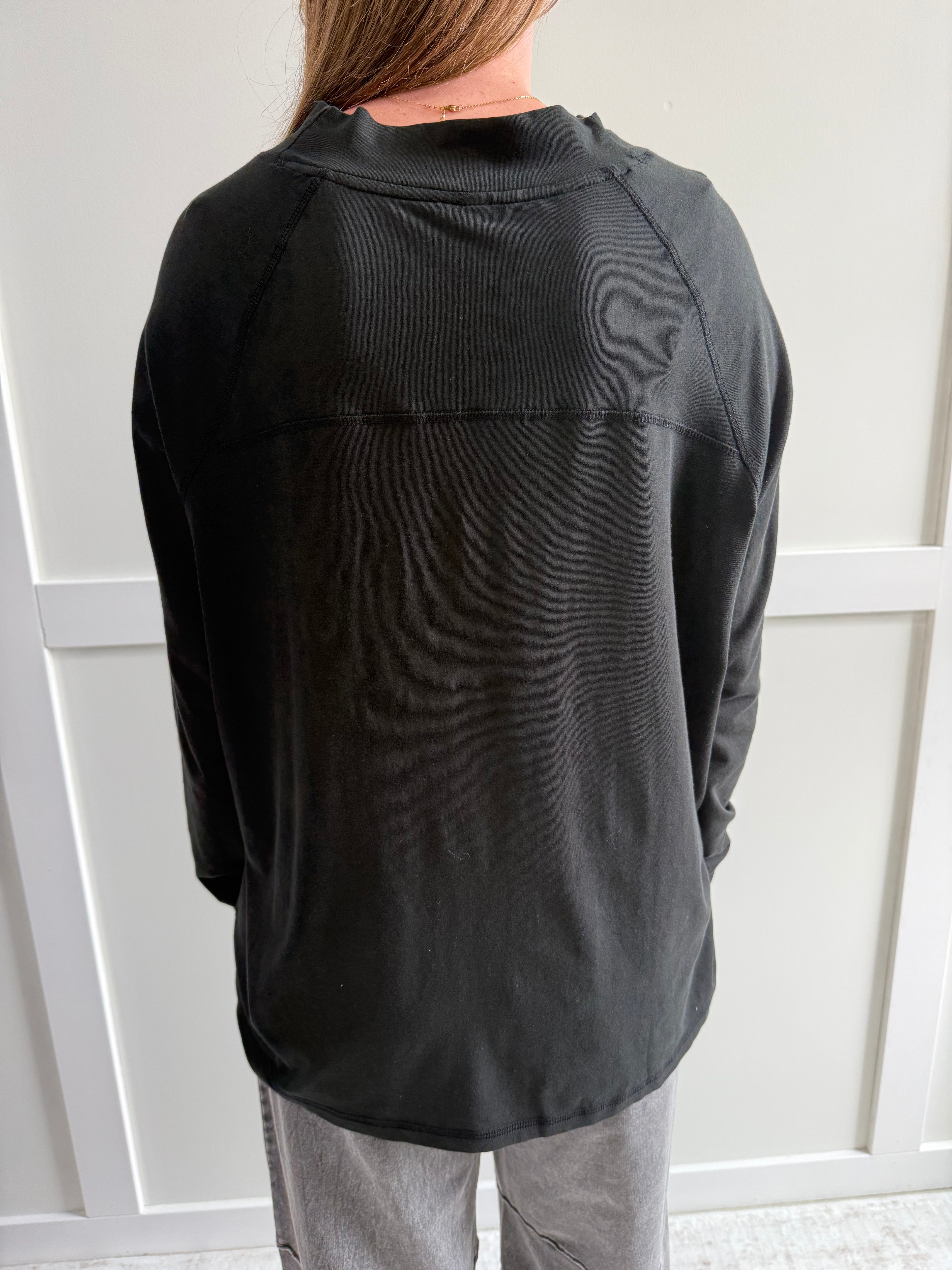 Piper Cotton Mock Neck Raglan Tunic