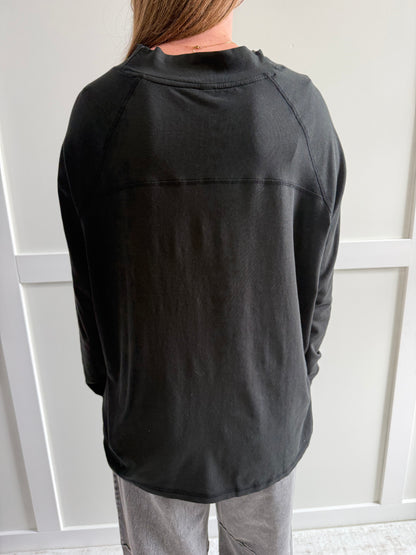 Piper Cotton Mock Neck Raglan Tunic