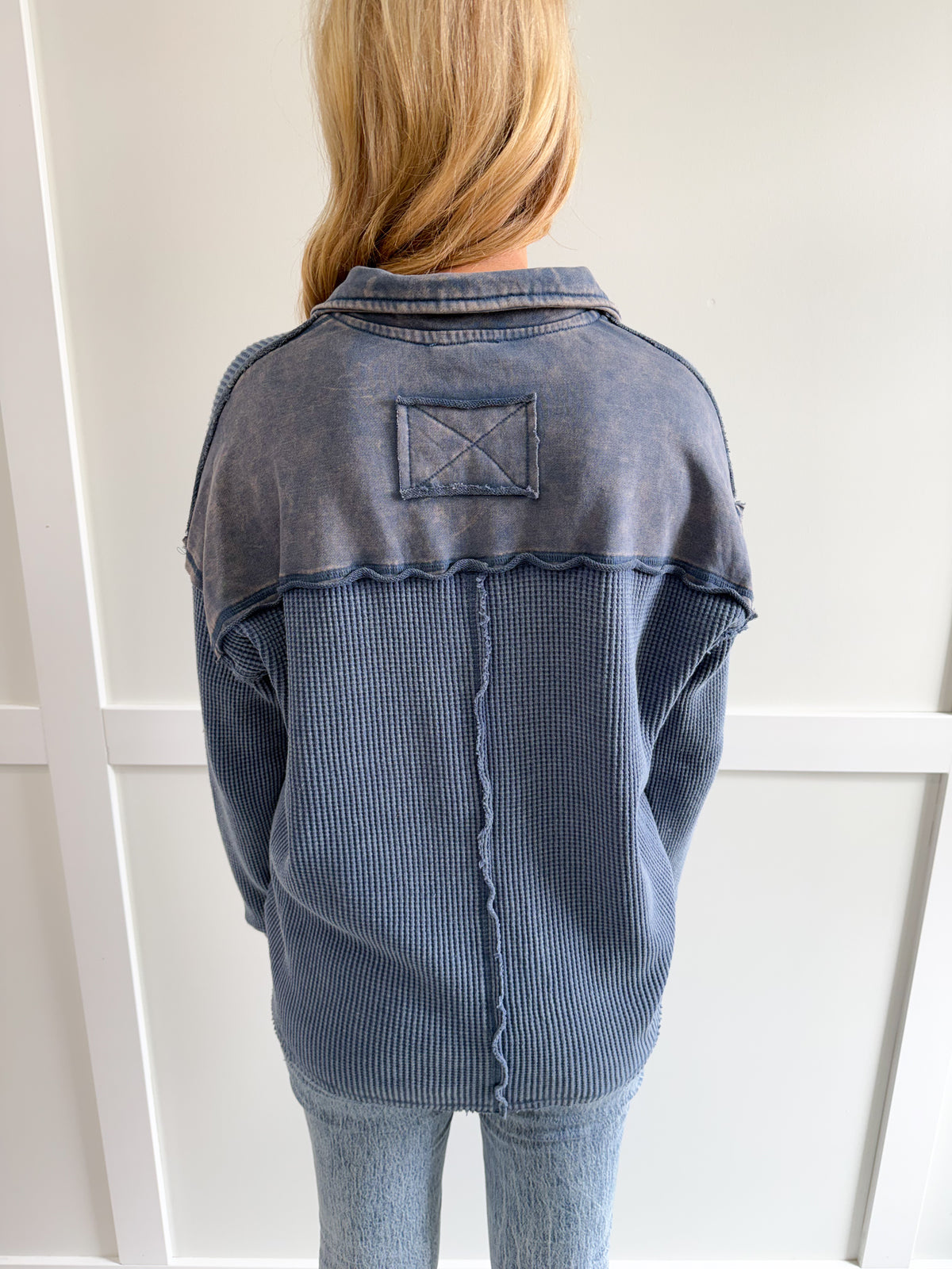 Taylor Vintage Waffle Henley Pullover