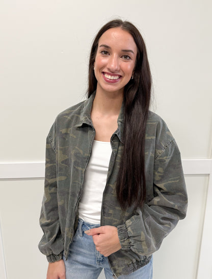 Hannah Camo Zip Up Jacket