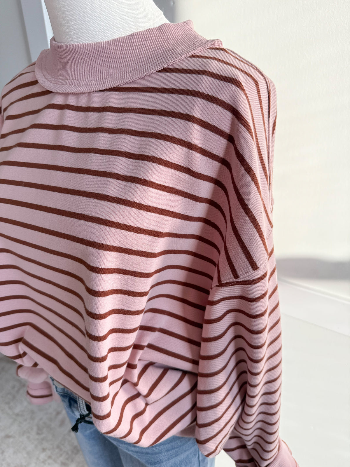 Patricia Oversized French Terry Striped Top