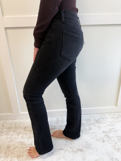 Peyton Mid Rise Black Bootcut-32" Inseam