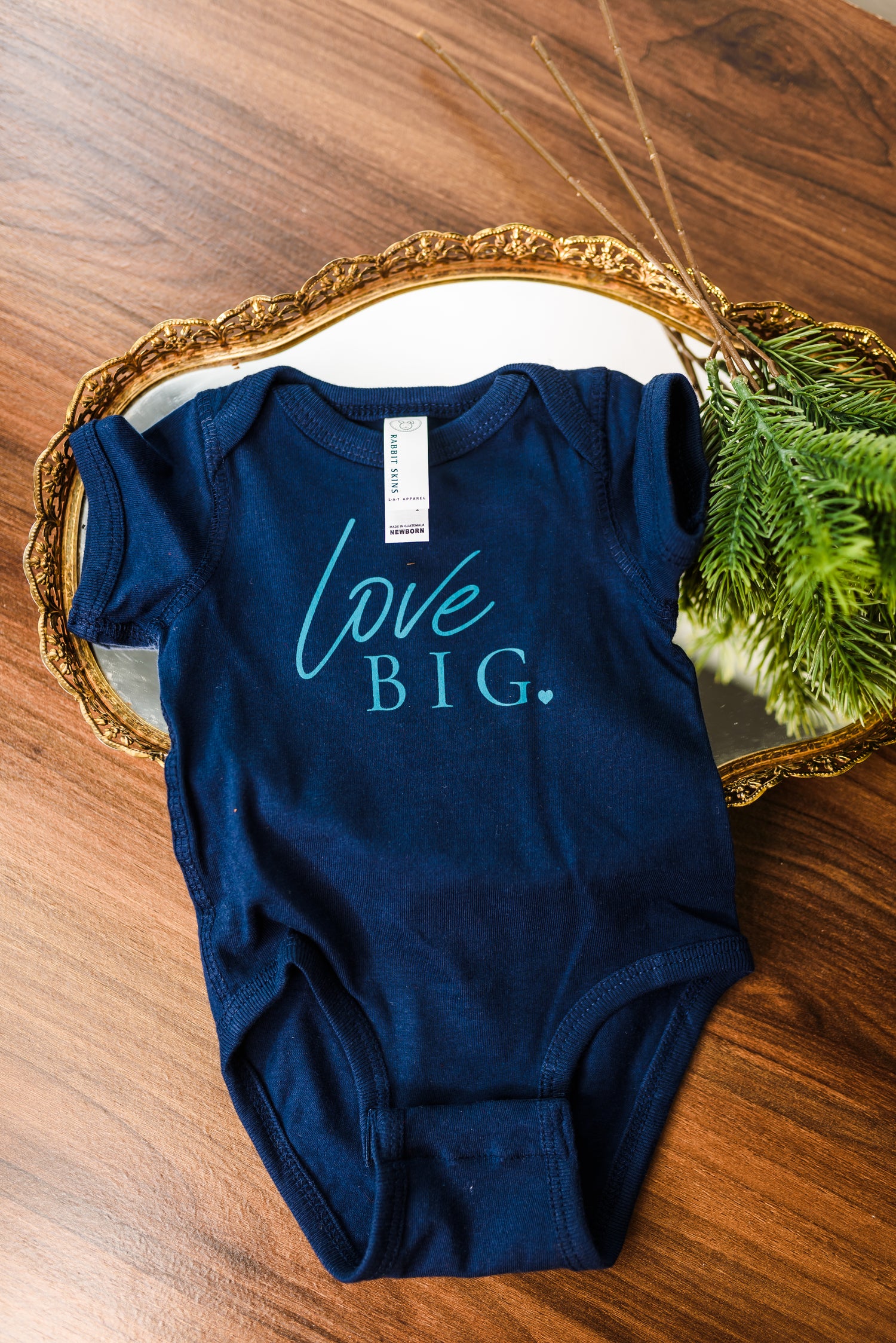 JD: Navy Love Big Onesie