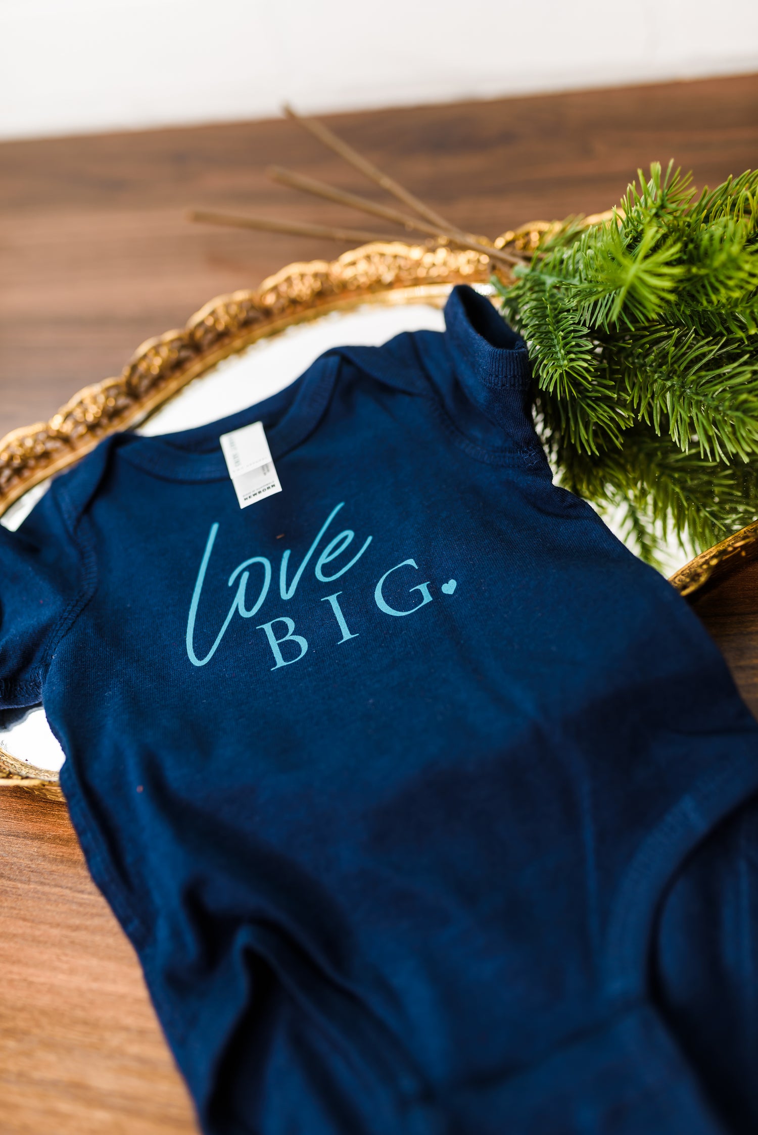 JD: Navy Love Big Onesie