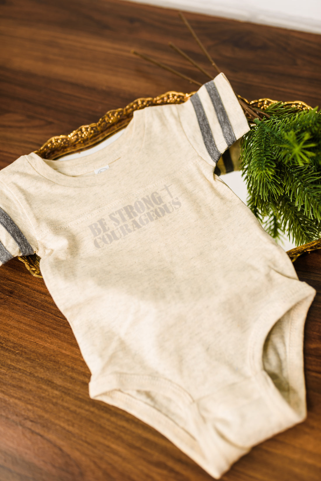 JD: Be Strong and Courageous Onesie