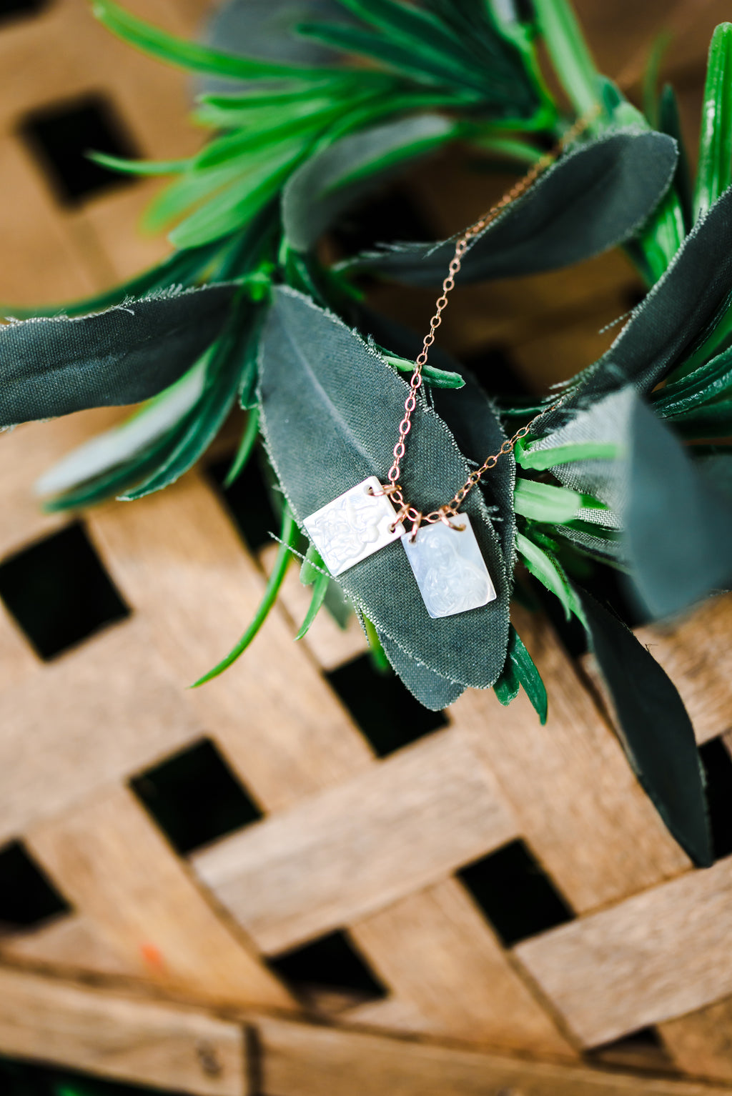 Rose Gold Scapular Necklace