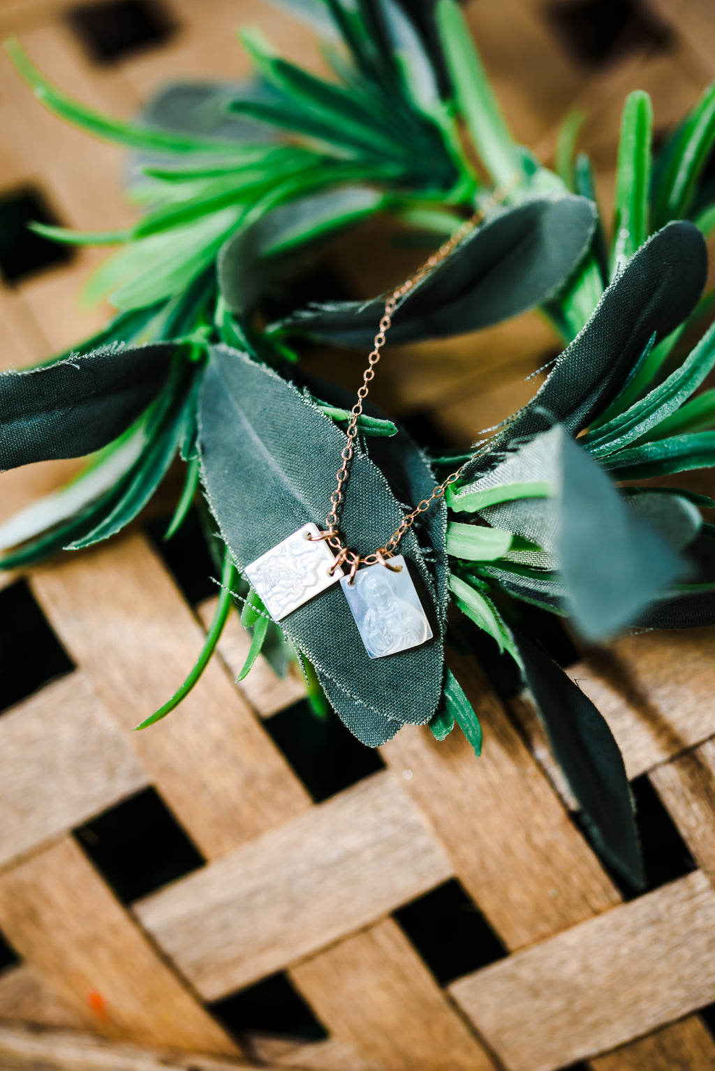 Rose Gold Scapular Necklace