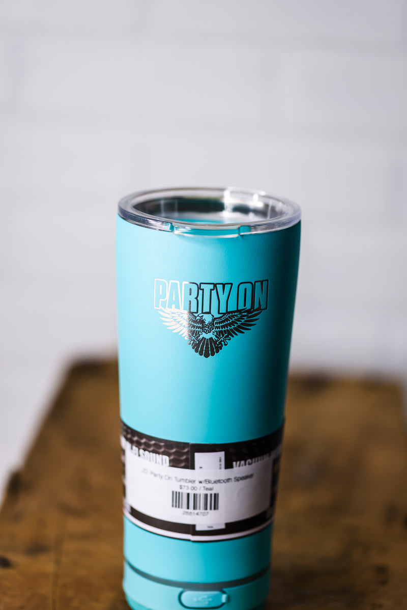 JD: Party On Tumbler w/Bluetooth Speaker