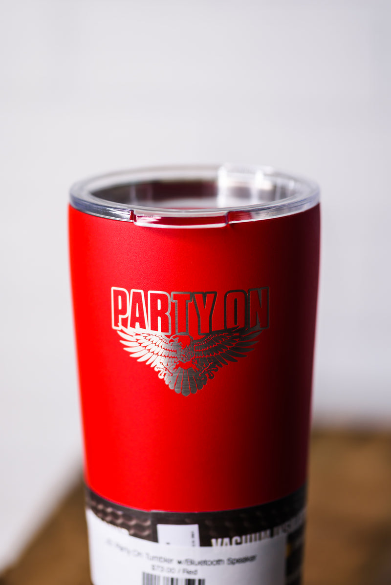 JD: Party On Tumbler w/Bluetooth Speaker