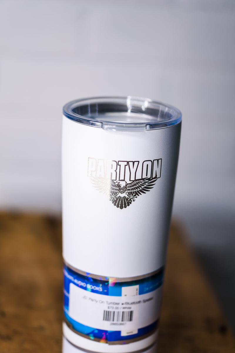 JD: Party On Tumbler w/Bluetooth Speaker