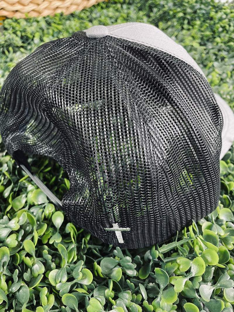 JD: Bald Eagle Grey/Black Trucker Hat