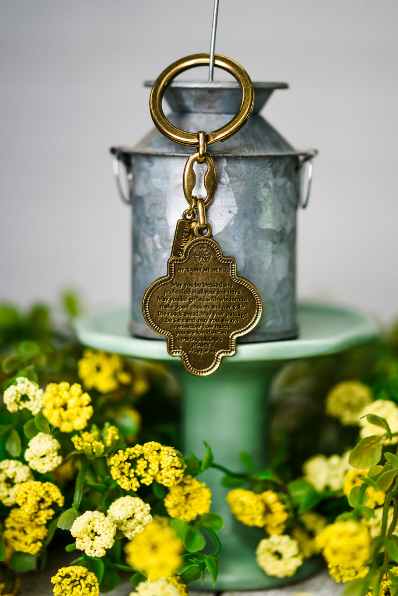 Miracles on a Ring Key Ring - Bronze